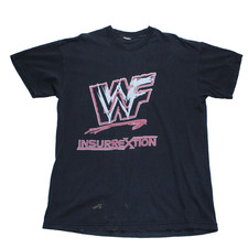 Vintage WWF Insurrextion T Shirt Mens M Black 2001 WWE Wrestling Earls Court