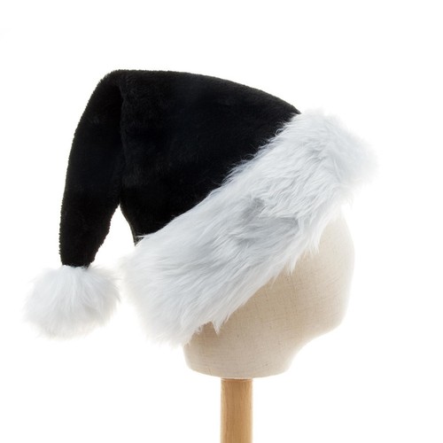 Santa hat black - and, white