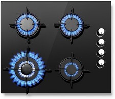 4 Burners Gas Hob 60cm Black