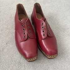 Red Leather Morris Dance Clogs