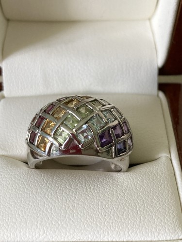 Sterling silver domed multi - sterling,