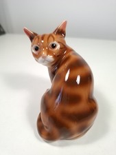 Vintage Ginger Cat Figurine Porcelain by Enesco Seagull Collection 