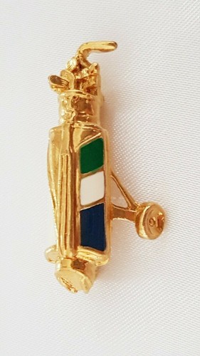 Brooch golf caddy enamel - ~,