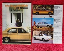 HILLMAN AVENGER GL SUPER De Luxe GT Car Sales Brochures c1972 