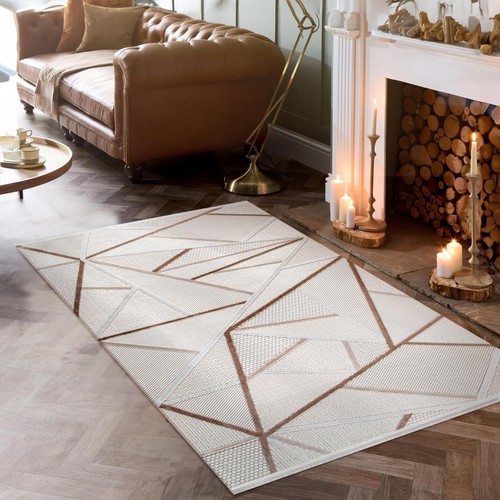 Geometric beige cream pet - beige,