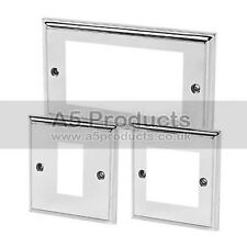 Grid Outlet Modular Wall Faceplate Data Plate Polished Chrome Victorian