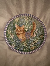 LESLEY ANNE IVORY CAT PLATE 1990 ~ MEET MY KITTENS SPIRO MARCH Ginger / White