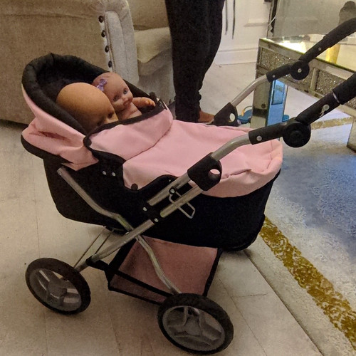 Silver cross pink - silver, doll