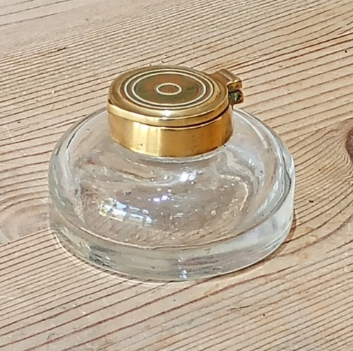 Glass inkwell ink well - , with
