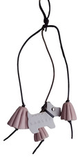 Radley leather dog tag. Pink/