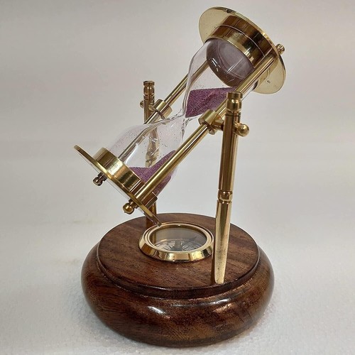 Brass antique sand timer - brass,