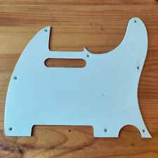 Used 90s 00s Tele Telecaster Style Pickguard Scratchplate 8 Hole Worn White #4