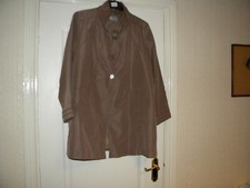 LADIES MIA MODA BROWN POLYESTER LINED COAT SIZE 18