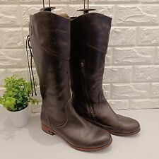 Womens UGG Annabelle 1923 Long Knee Brown Leather Riding Boots Size 6.5 UK 39 EU