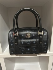 MCM Visetos Black Boston Bag - Pre-Owned