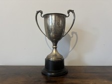 Large Fishing vintage silver plate trophy, trophies, loving cup