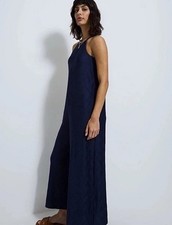 George Asda Navy Plisse Wide