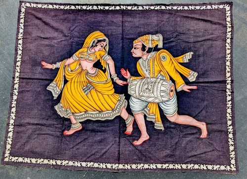 Vintage indian fabric painting - vintage,