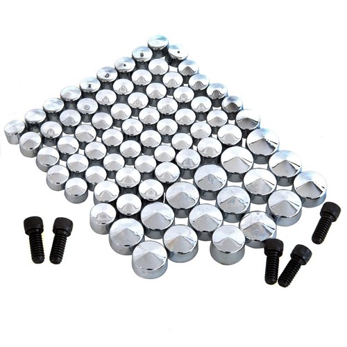 Chrome nut bolt cap toppers - cap,