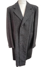 Dunn & Co Crombie Aberdeen Men's Charcoal Grey Wool Coat Size:(See Desc.)