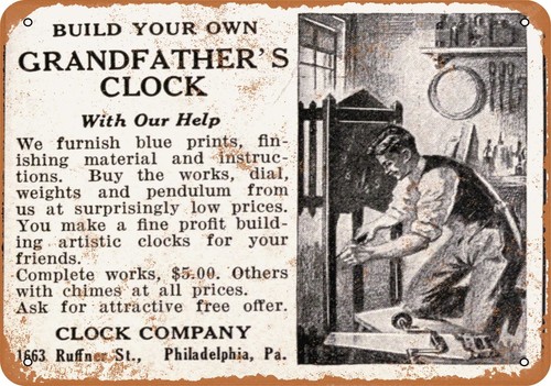 Metal sign 1915 build - metal,