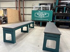 12ft X 2ft PAIR OF ENGINEERS CAST IRON SURFACE TABLES MARKING OUT UK B-75/76