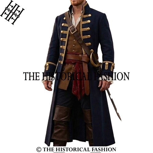 Pirate captain coat navy - pirate, blue