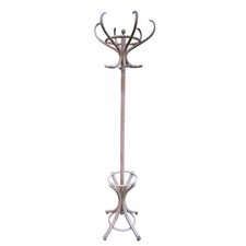 Vintage Bentwood Coat & Hat Stand | Swivel Top Hall Tree | Wooden Retro Clothes