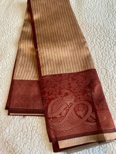Elegant VAIRAOOSI pattern semi soft silk saree, perfect for festive & puja