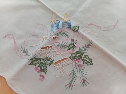 Pretty embroidered christmas - embroidered,