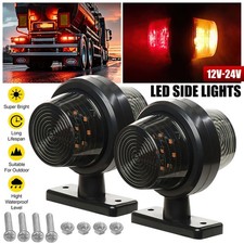 Smoked red amber led side - 2x,
