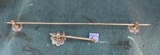 765mm Brass towel Pan rail & Matching toilet roll holder French Old Vintage TR1