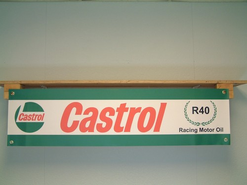 Castrol oil banner garage - r,