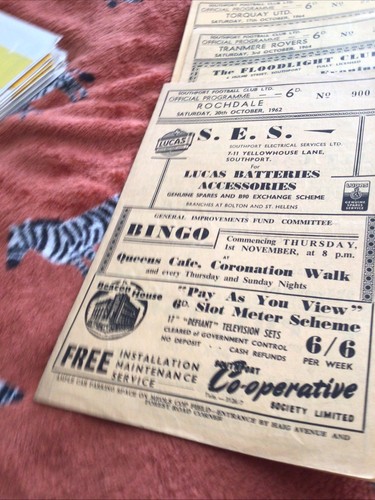 Football programmes southport - football,