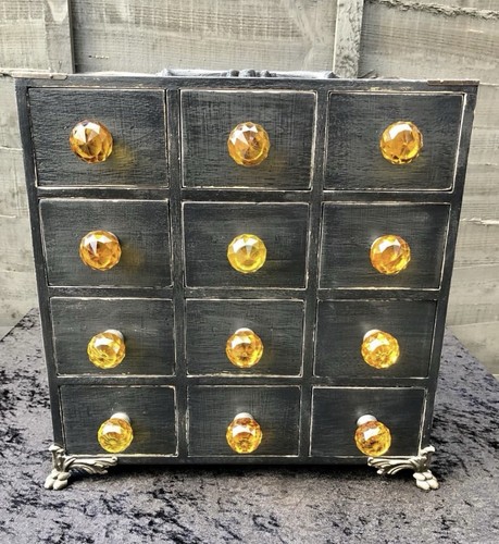 Distressed black ebonized - black,