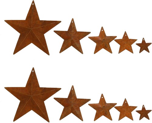 30pcs metal rusty barn - 30pcs, star