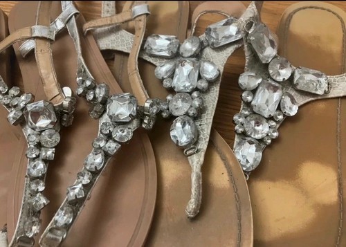 Pairs rhinestone sandals - pairs,