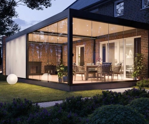 Luxury glass conservatory - glass,