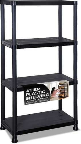 Tier plastic shelving - plastic,