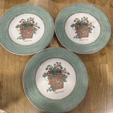 Wedgwood Sarah's Garden Fragaria Vesca 21cm Side Dessert Plates X 3 