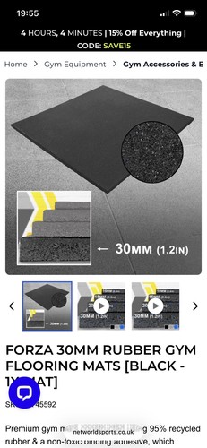 30mm rubber gym - rubber, mats