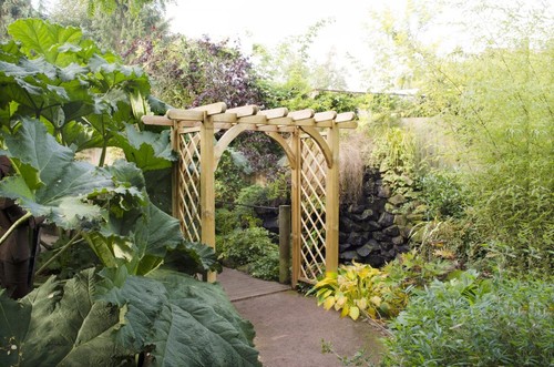 Wooden garden pergola arch - pergola,