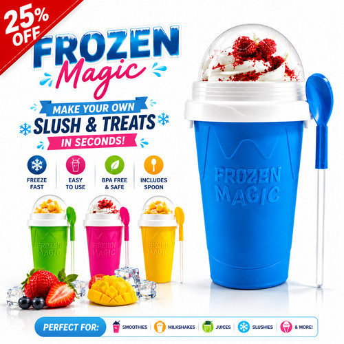 Reusable frozen magic slushie - magic,