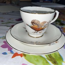 FENTON CHINA TRIO, PHEASANT