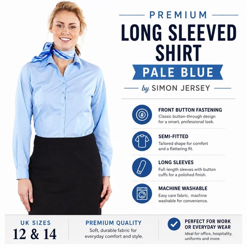 Womans blue shirt - shirt, sleeve