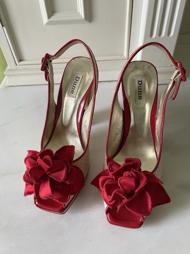 Dune london women red linen - women's, red/linen
