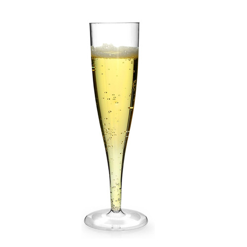 Plastic champagne flutes 180ml - champagne,