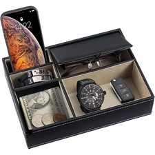 Leather Valet Tray Organiser 5