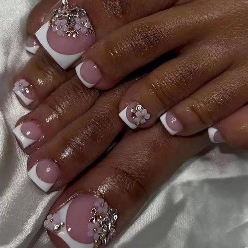 24pcs french toe nails stick - nails,,