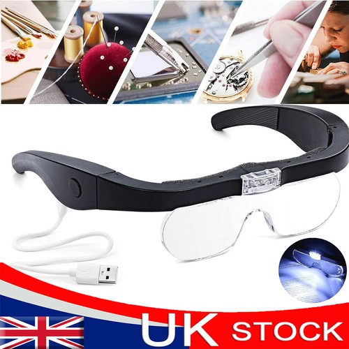 Magnifier glasses with led - with,